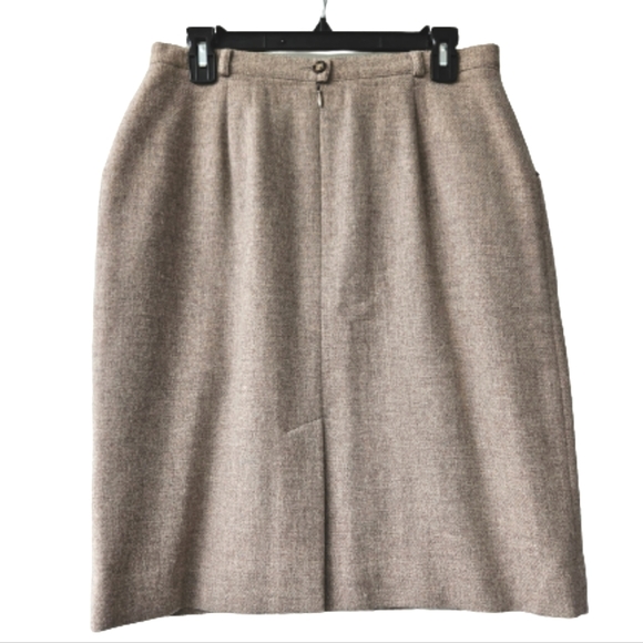 Jones New York Tan Straight Knee-High Wool Skirt Women’s Size 14P - Picture 2 of 13